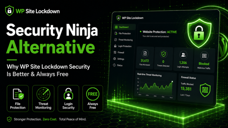 Security Ninja alternative for WordPress security with WP Site Lockdown